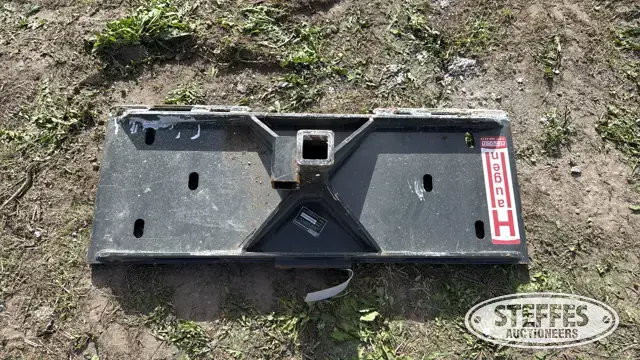 Haugen skid steer receiver hitch adapter