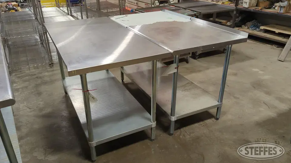 (2) Advance Tabco tables General Business Support Item