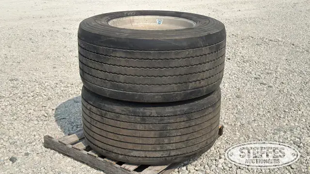 (2) Michelin 445/50R22.5 tires