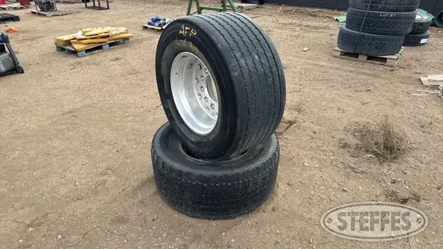 (2) 455/55R22.5 tires
