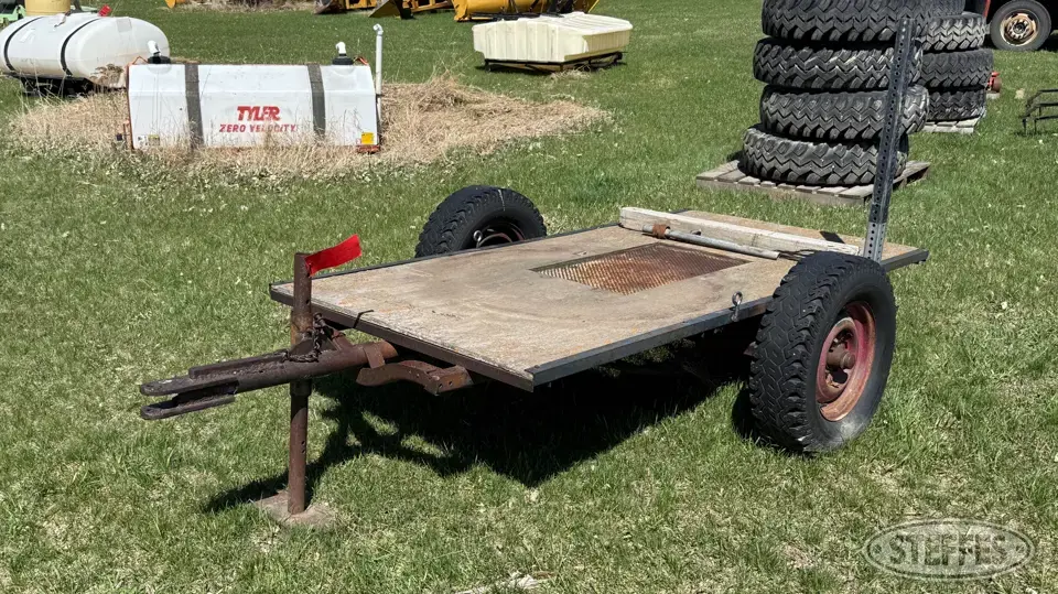 Shop-built single axle trailer Flatbed Trailer