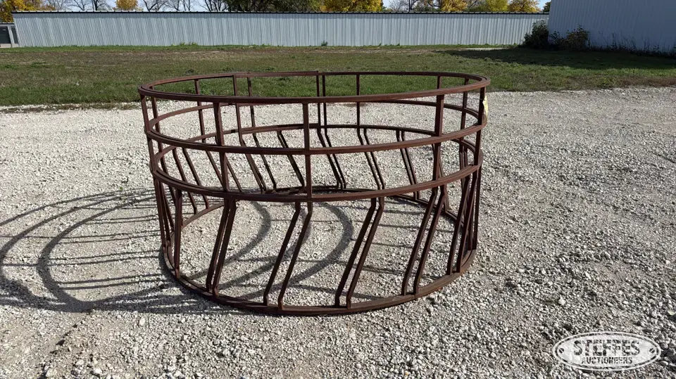 (2) Round bale feeders Feeders and Bunk