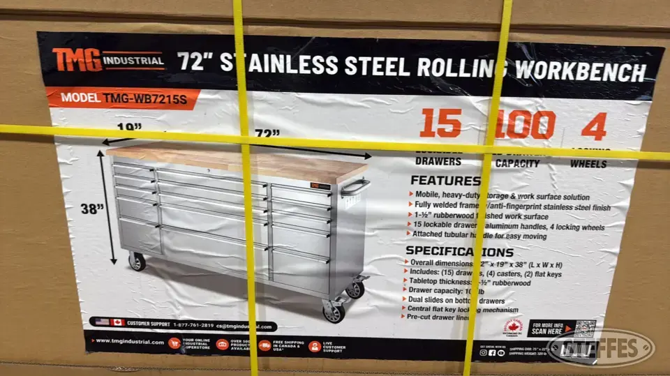 2025 TMG WB7215S Storage and Bench