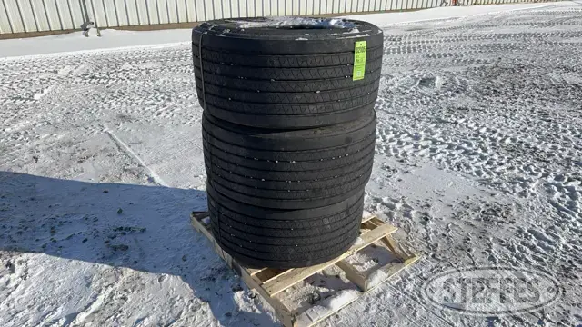 (3) Bridgestone 445/50R22.5 tires