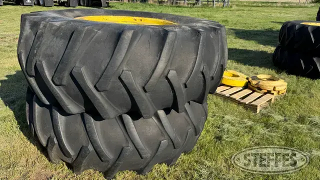 (2) 23.1-34 tires & wheels