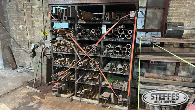 Wood storage rack w/contents