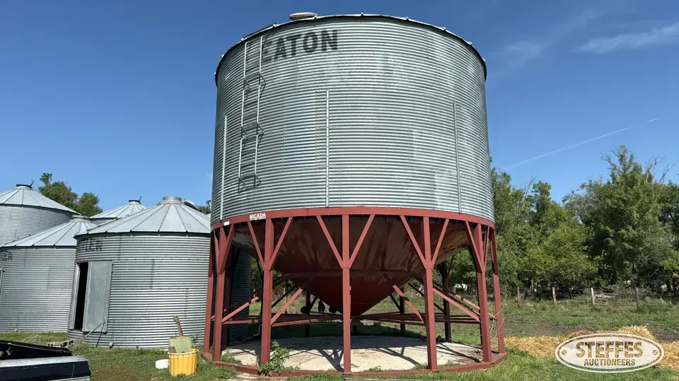 Eaton galvanized hopper bin