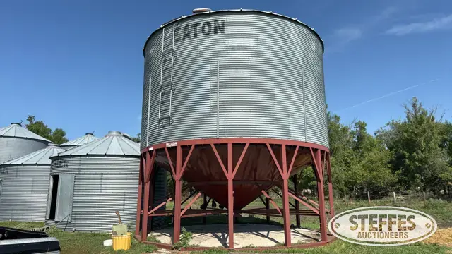 Eaton galvanized hopper bin