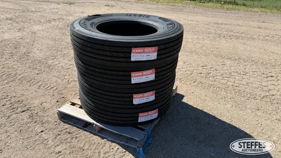 (4) Aosen ALS915 11R24.5 truck tires