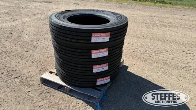 (4) Aosen ALS915 11R24.5 truck tires