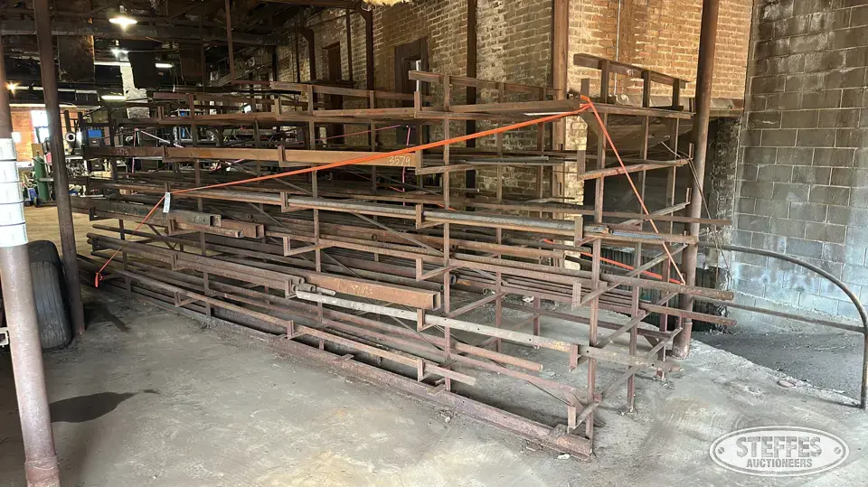 Metal rack w/contents Storage and Bench