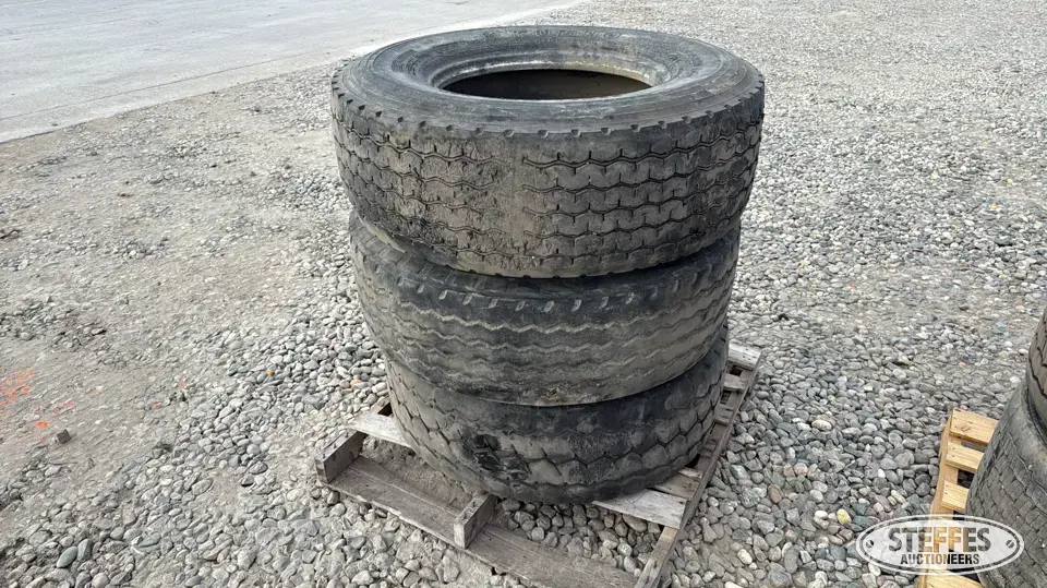 (3) 385/65R22.5 truck tires