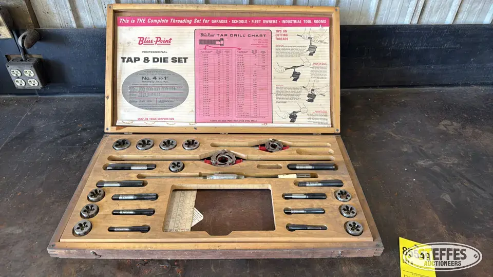 Blue-Point tap & die set General Tools and Shop Supply