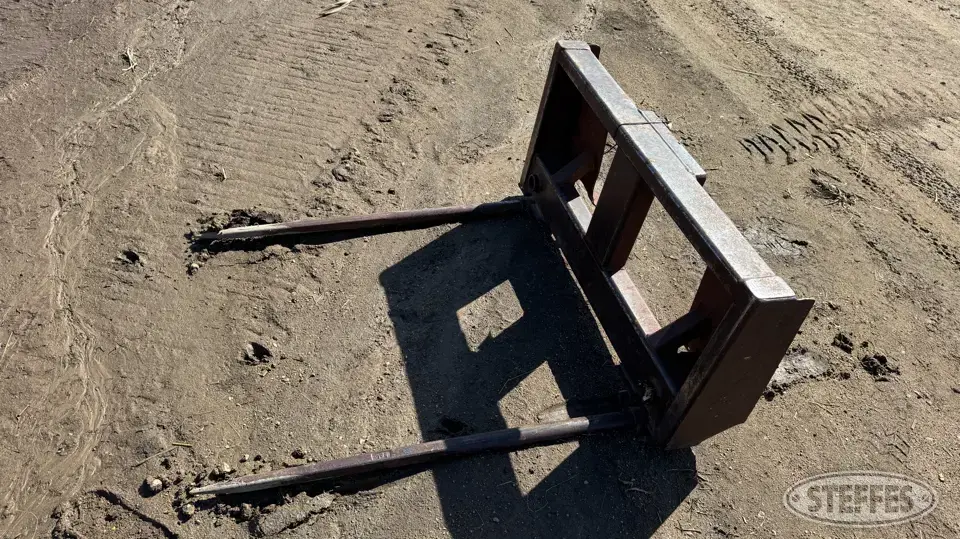 Shop-built bale spear Skid Steer Attachments-Other