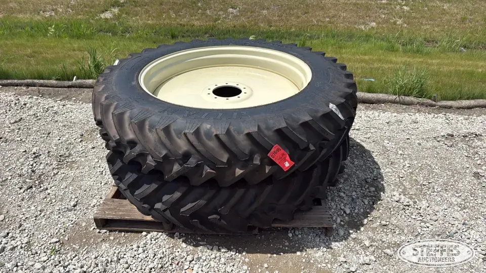 (2) Titan Hi-Traction 380/90R46 Tractor-Implement Tire