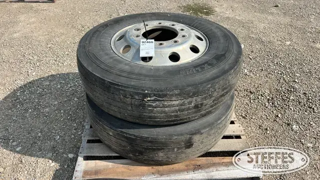 (2) Michelin 275/80R22.5 tires