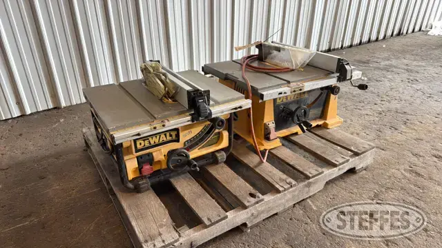 (2) DeWalt table saws
