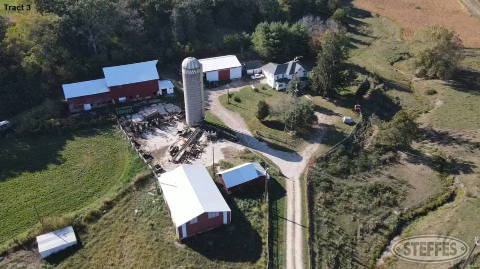 Tract 3 – Home & Buildings on 2± Acres – subject to final survey Acreage-Farmstead