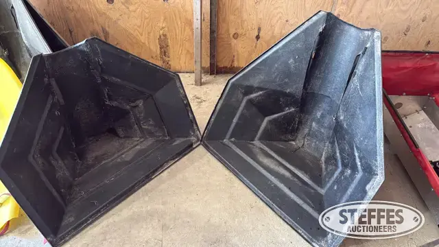 (2) Poly auger hoppers