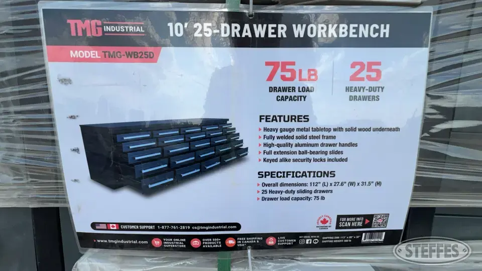 2024 TMG WB25D Storage and Bench