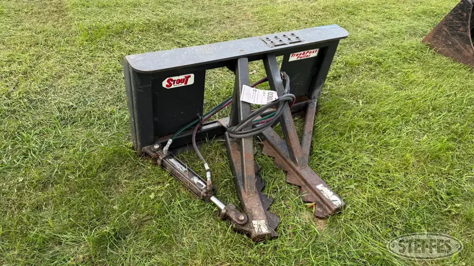 Stout tree & post puller Skid Steer Augers-Post Driver