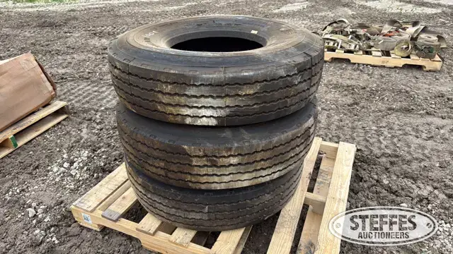 (3) Goodyear G114 11R17.5 tires