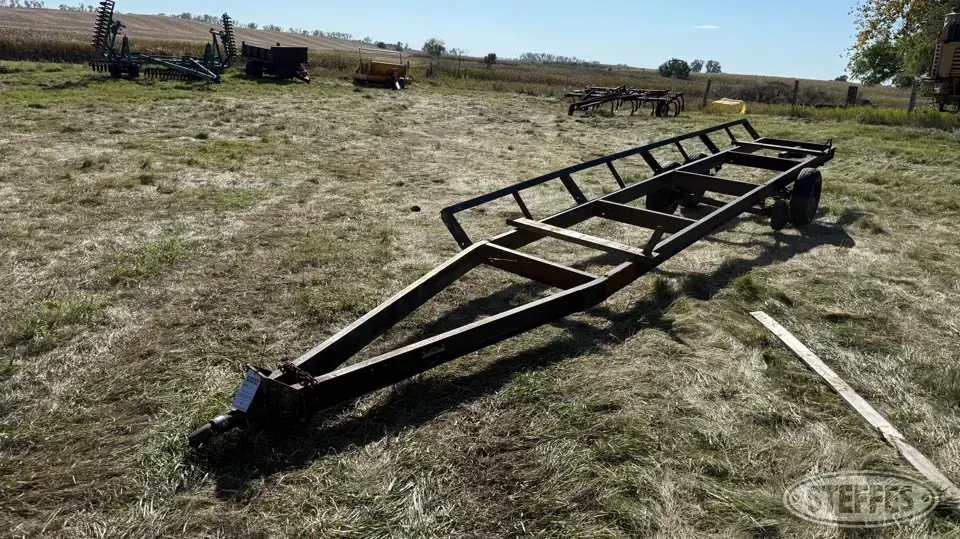 Shop-built tandem axle header trailer
