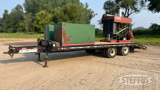 2014 Hydro Booster pump, John Deere 6090 Tier III 375 hp., w/4,304 hrs., 20" Pioneer pump, on 1997 Contrail tandem 10T