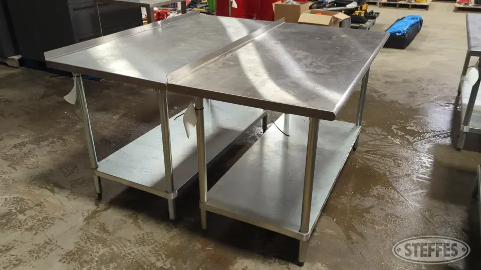(2) Advance Tabco tables General Business Support Item