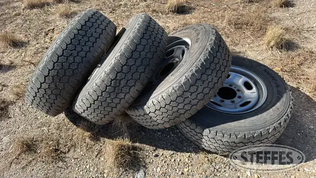 (4) Goodyear Wrangler LT245/75R17 tires