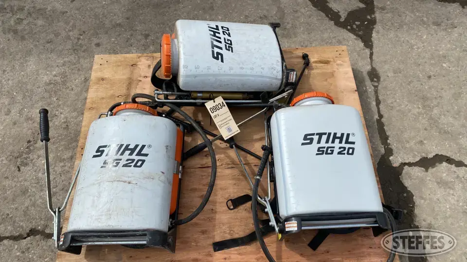 (3) Stihl SG20 Lawn Sprayers and Spreader