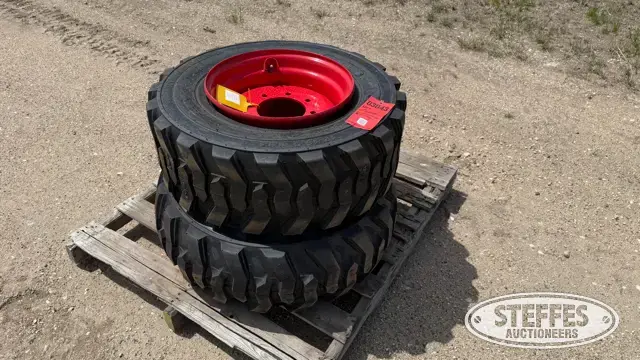 (2) Beaver 12-16.5 skid steer tires