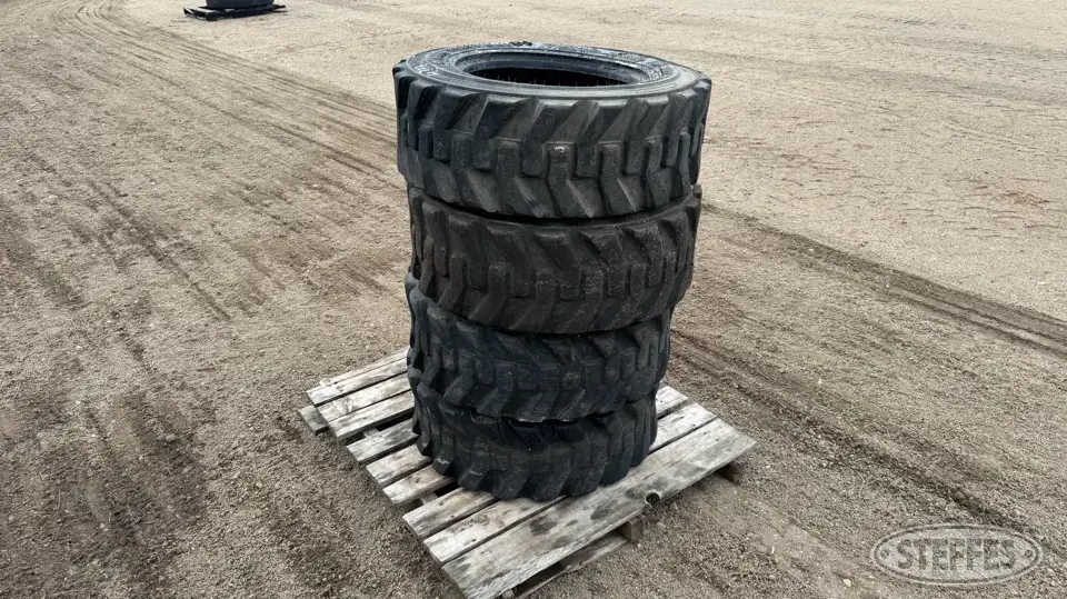 (4) Bobcat 10-16.5 Skid Steer Tires Construction Equipment Tire