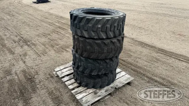 (4) Bobcat 10-16.5 Skid Steer Tires