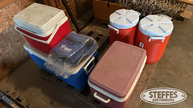 Coolers, totes, & water jugs