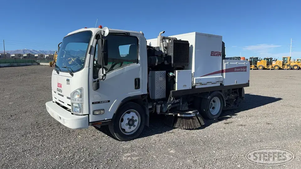 Elgin Broom Bear on 2014 Isuzu NPR Specialty Truck