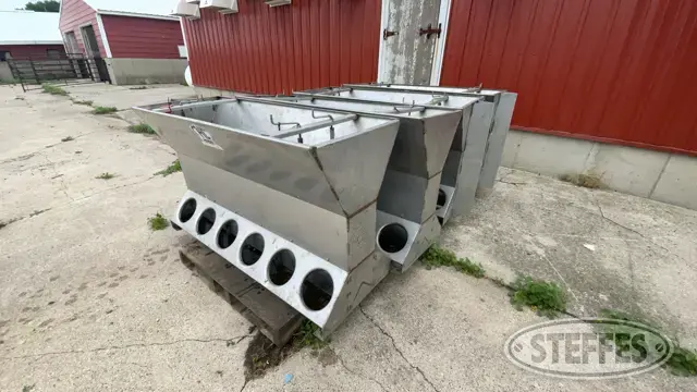 (4) Stainless Steel Hog Feeders