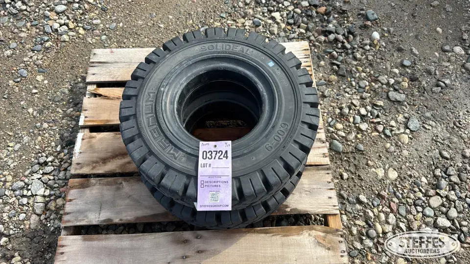 (2) Magnum Solideal 6.00-9 forklift tires Construction Equipment Tire