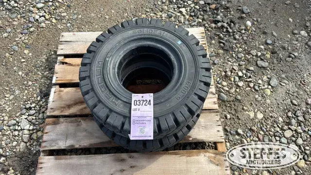(2) Magnum Solideal 6.00-9 forklift tires