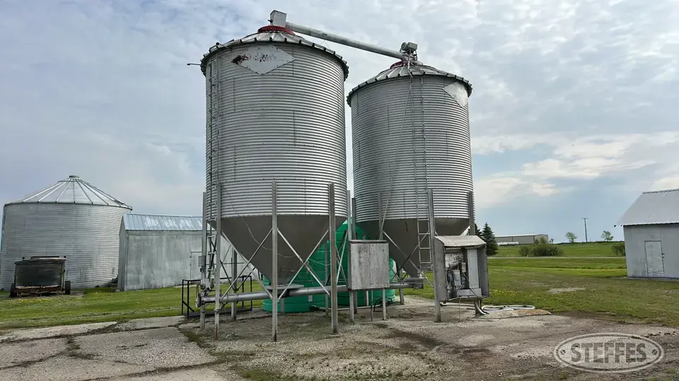 (2) StorMor hopper bins