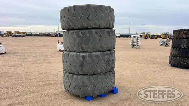 (4) Trelleborg EMR10 23.5R25 tires