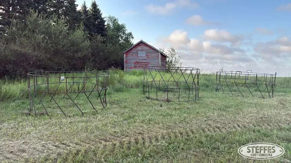 (3) Round bale feeders Livestock Equipment-Other
