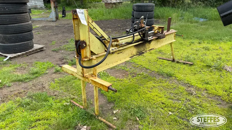 Shop-built hyd. wood splitter Farm Support Item