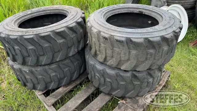 (4) Bobcat 10-16.5 skid steer tires