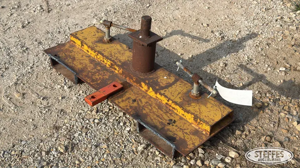 Shop-built fork hitch Loader Attachment