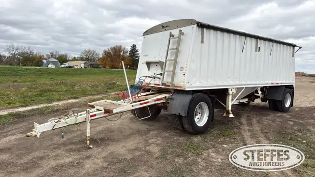 Jet single axle hopper bottom pup trailer