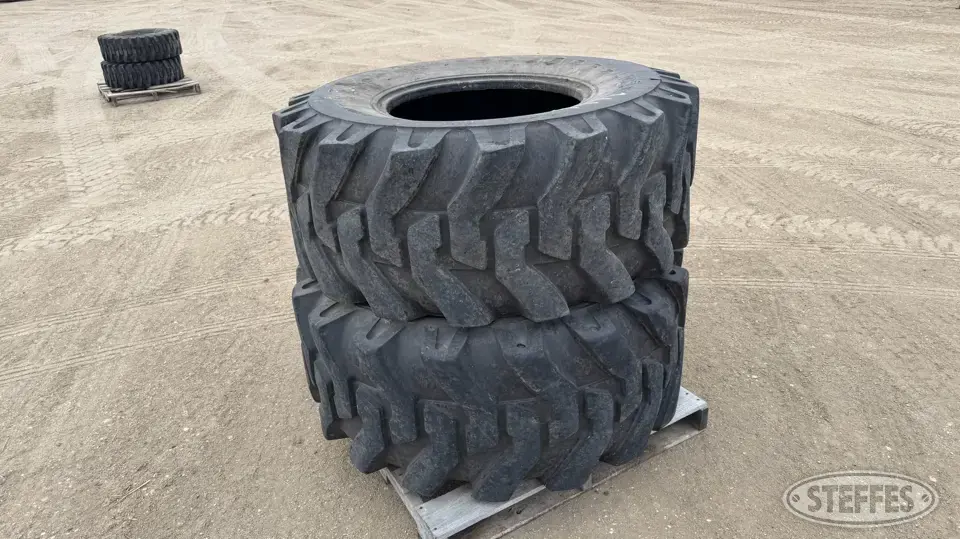 (2) Solideal 21L-24 Construction Equipment Tire