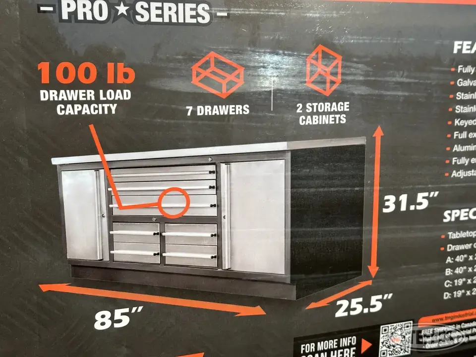 2023 TMG TMG-WB85S Storage and Bench