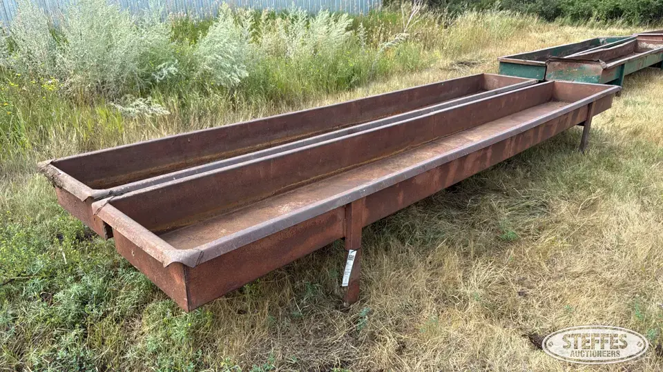 (2) Steel feed bunks Feeders and Bunk