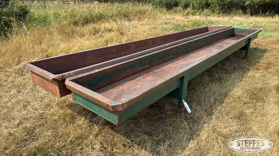 (2) Steel feed bunks Feeders and Bunk